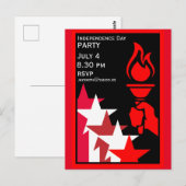 Carte Postale Jour de l'indépendance américaine (Devant / Derrière)