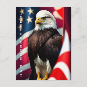 Carte Postale Jour de l'indépendance de l'aigle américain