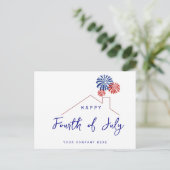 Carte Postale Jour de l'Indépendance du 4 juillet Maison de l'Im (Debout devant)