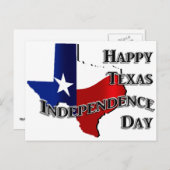 Carte Postale Jour de l'indépendance du Texas (Devant / Derrière)