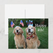 Carte Postale Jour de l'Indépendance en plein air avec Golden Re (Devant / Derrière)