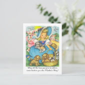 Carte Postale Jour de maman Vintage adorable (Debout devant)