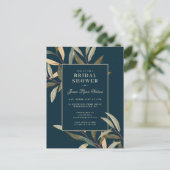 Carte Postale Jour de mariage | Feuilles d'hiver (Debout devant)