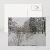 Carte Postale Jour de neige (Devant / Derrière)