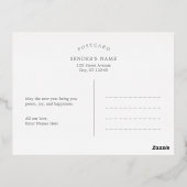 Carte postale Jour de neige FOIL Joyeux Nouvel An (Verso)