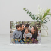 Carte postale Jour de neige FOIL Joyeux Nouvel An (Debout devant)