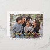 Carte postale Jour de neige FOIL Joyeux Nouvel An (Recto/Verso)