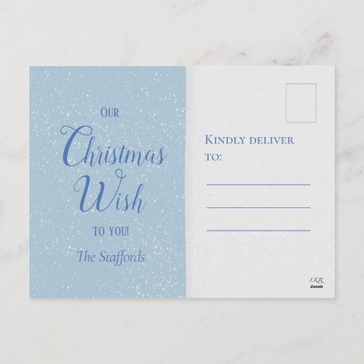 Carte postale Jour de Noël de la forêt enchantée (Dos)