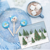 Carte postale Jour de Noël de la forêt enchantée