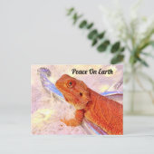 Carte Postale Jour de Noël du dragon barbu (Debout devant)