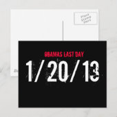 CARTE POSTALE JOUR DERNIER OBAMAS, 20/01/13 (Devant / Derrière)