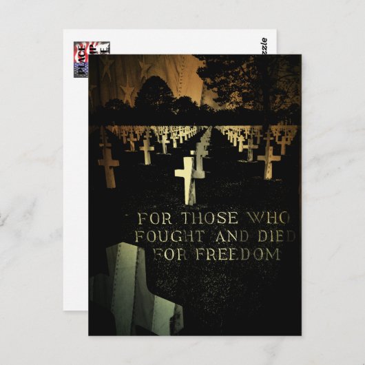 Carte Postale Jour des anciens combattants (Devant / Derrière)