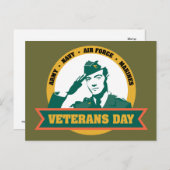 Carte Postale Jour des anciens combattants (Devant / Derrière)
