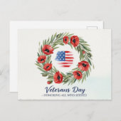 Carte Postale Jour des anciens combattants - Honorer tous ceux q (Devant / Derrière)