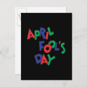 Carte Postale Jour des Fools d'avril (Devant / Derrière)