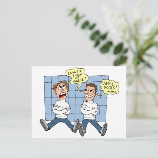 Carte Postale Jour des Fools d'avril (Debout devant)