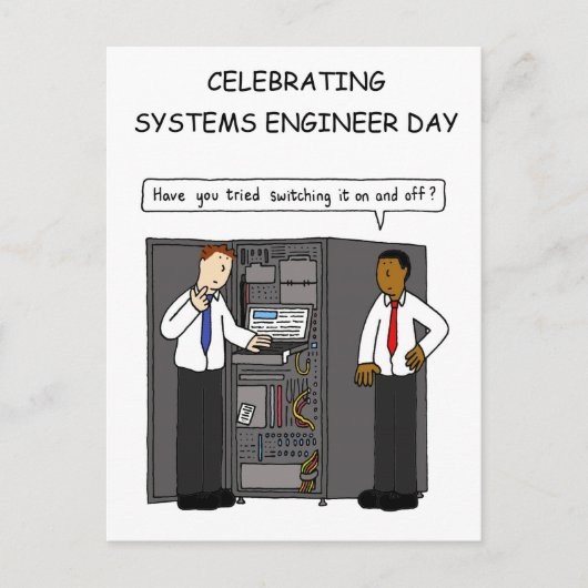 Carte Postale Jour des ingénieurs systèmes juillet (Devant)