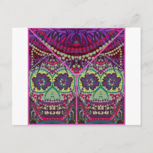 Carte Postale Jour des soeurs mortesDia do Muertos crânes de suc