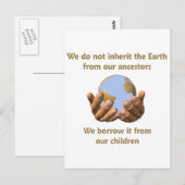 Carte Postale Jour des terres (Devant / Derrière)