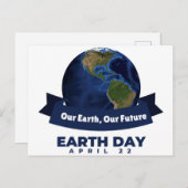 Carte Postale Jour des terres (Devant / Derrière)