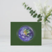 Carte Postale jour des terres 3D Globe (Debout devant)