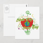 Carte Postale Jour des terres Abstrait (Devant / Derrière)