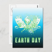 Carte Postale jour des terres : arbre hi-fi (Devant / Derrière)