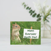 Carte Postale jour des terres Chipmunk (Debout devant)