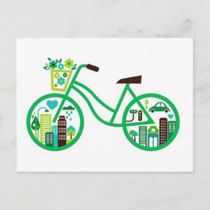 Carte Postale Jour des terres Green Bike Green Bikers Devenez éc