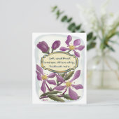 Carte Postale Jour des terres : Les fleurs de pommes de crabe à (Debout devant)