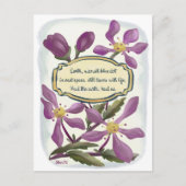 Carte Postale Jour des terres : Les fleurs de pommes de crabe à (Devant)