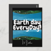Carte Postale jour des terres quotidien, devenez écolo, science  (Devant / Derrière)