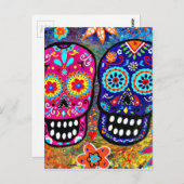 Carte Postale Jour des têtes crâniennes mortes (Devant / Derrière)