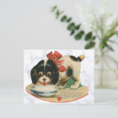 Carte Postale Jour des Valentines de Chien Vintage (Debout devant)