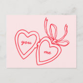 Carte Postale Jour des Valentines de Doodle de Coeur Whimsical (Devant)