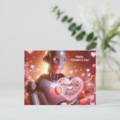 Carte Postale Jour des Valentines de Robot Drôle (Debout devant)