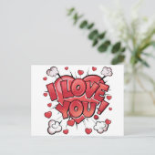 Carte Postale Jour des Valentines Pop Art (Debout devant)