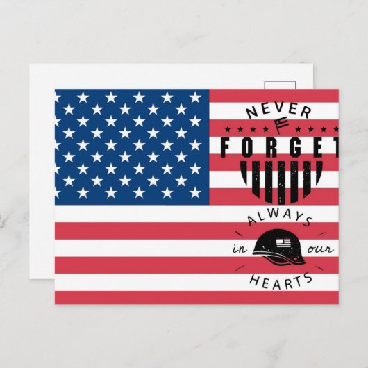 Carte Postale Jour des vétérans (Devant / Derrière)