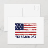 Carte Postale Jour des vétérans & Code Morse (Devant / Derrière)