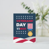 Carte Postale Jour des vétérans - Honorer tous ceux qui ont serv (Debout devant)