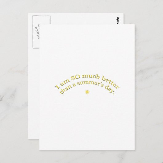 Carte Postale Jour d'été (Devant / Derrière)