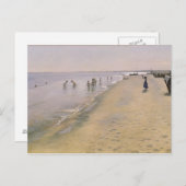 Carte Postale Jour d'été à la plage sud de Skagen, 1884 (Devant / Derrière)