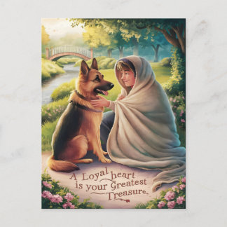 Carte Postale Jour d'été pour les chiens et les garçons