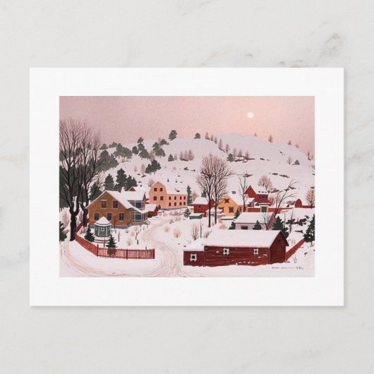 Carte postale - jour d'hiver dans le village (Devant)