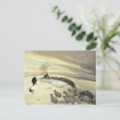 Carte Postale Jour d'hiver noir (Debout devant)