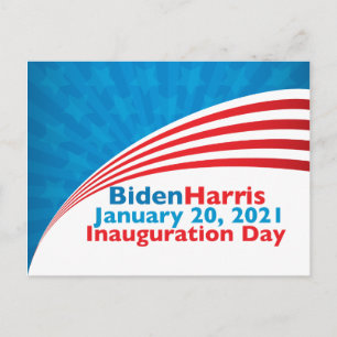 Carte Postale Jour d'inauguration de Biden Harris Drapeau améric