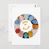 Carte Postale Jour du bonheur  (Devant / Derrière)