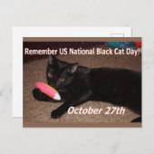 Carte Postale Jour du chat noir (Devant / Derrière)