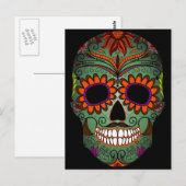 Carte Postale Jour du crâne de sucre des morts (Devant / Derrière)