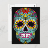 Carte Postale Jour du crâne de sucre mort (Devant / Derrière)